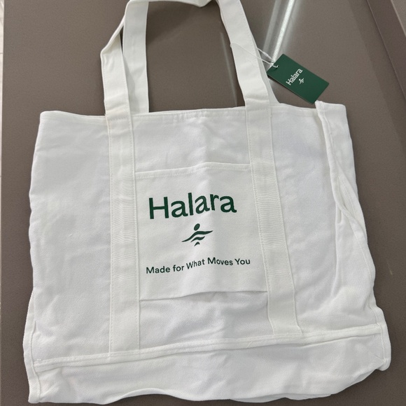 Halara White Canvas Tote Bag - Picture 1 of 5